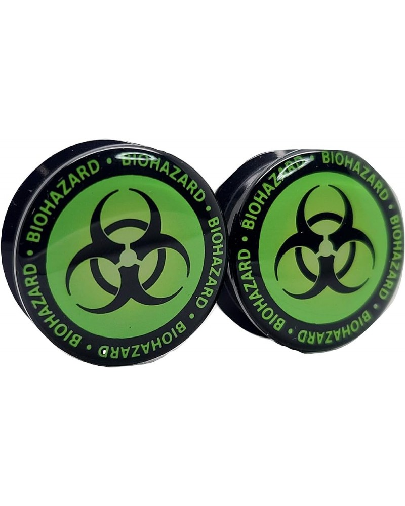 Biohazard Symbol Ear Plugs - Acrylic Screw-On - 10 Sizes Pair* 00 Gauge (10mm) $10.23 Body Jewelry