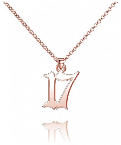 Lucky Number Necklace Personalized 925 Sterling Silver Customized Pendant for Men Women 17 Gold(0.7inch) $16.37 Necklaces