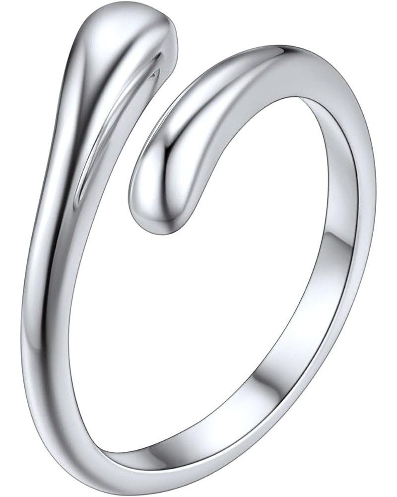 925 Sterling Silver Toe Ring, Hypoallergenic Adjustable Band Ring B: Teardrop(1 pc) $20.39 Body Jewelry