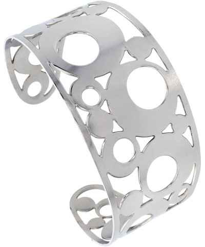 Stainless Steel Wide Cuff Bracelet for Women 1 1/2-2 inch wide, size 7.5 inch Style-607 $12.97 Bracelets