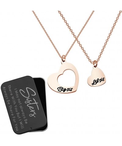 Sister Necklace Set for 2 Big Sister Little Sister Cut Heart Pendant Necklace Sister Set NRG $9.00 Necklaces