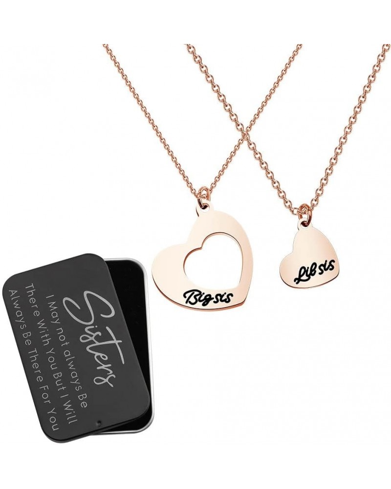 Sister Necklace Set for 2 Big Sister Little Sister Cut Heart Pendant Necklace Sister Set NRG $9.00 Necklaces