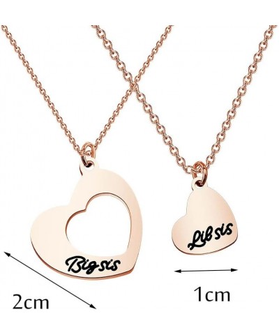 Sister Necklace Set for 2 Big Sister Little Sister Cut Heart Pendant Necklace Sister Set NRG $9.00 Necklaces