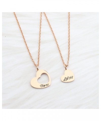 Sister Necklace Set for 2 Big Sister Little Sister Cut Heart Pendant Necklace Sister Set NRG $9.00 Necklaces