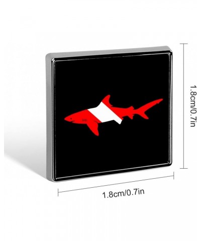 Shark Diver Scuba Square Pin Cute Brooch Pin Jewelry Decor Badge for Women Men Gift $11.00 Brooches & Pins