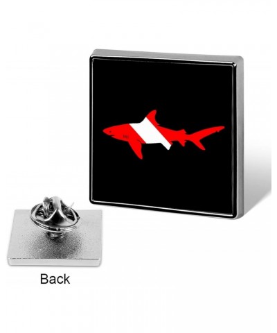 Shark Diver Scuba Square Pin Cute Brooch Pin Jewelry Decor Badge for Women Men Gift $11.00 Brooches & Pins