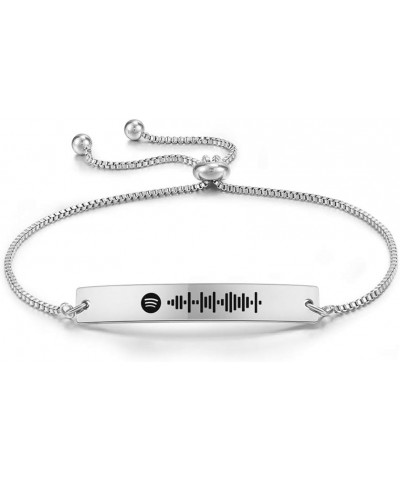 Personalized Spotify Code Bracelet for Women,Custom Engraving Favorite Spotify Music Song Code Bracelet BFF Friendship Relati...