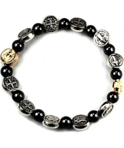 Saint Benedict Bracelet Religious Jewelry Patron Saint Stretch Bracelet $9.30 Bracelets