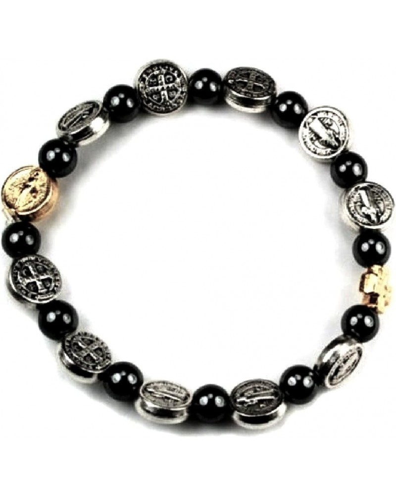 Saint Benedict Bracelet Religious Jewelry Patron Saint Stretch Bracelet $9.30 Bracelets