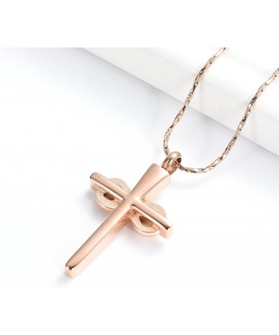 Infinity Love Cross Cremation Jewelry Ashes Religious Cross Urn Pendant Necklace for Women Men Pet Ashes Memorial Keepsake Je...