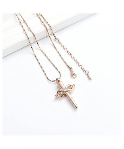 Infinity Love Cross Cremation Jewelry Ashes Religious Cross Urn Pendant Necklace for Women Men Pet Ashes Memorial Keepsake Je...