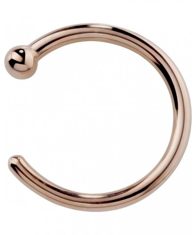 Nose Ring Hoops Solid 14k Gold or Platinum 20 Gauge 3/8" Diameter 14K Rose Gold $30.79 Body Jewelry