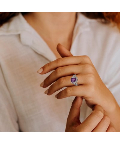 Women's Sterling Silver Radiant-Cut Personalized Birthstone Victorian Filigree Ring May Birthstone $32.50 Rings