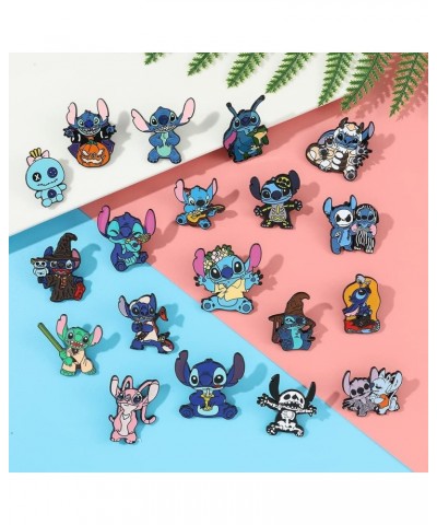 5 PCS Stitch Cosplay Pins - Cartoon Metal Brooch Ohana Means Family Jewelry Gift For Women Girls stitch-XZ... $14.74 Brooches...