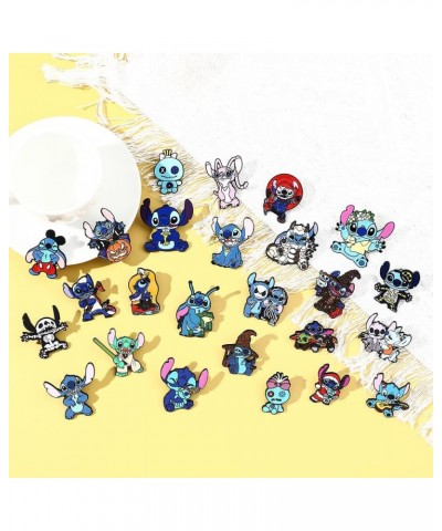 5 PCS Stitch Cosplay Pins - Cartoon Metal Brooch Ohana Means Family Jewelry Gift For Women Girls stitch-XZ... $14.74 Brooches...