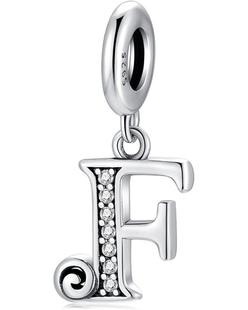 925 Sterling Silver Letter Charms for Bracelets and Necklace Alphabet Initial Pendant Jewelry Gift for Women Girls Pendant F ...