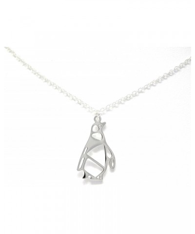 Origami Penguin Necklace Silver Gold Geometric Jewelry Pendant $9.34 Necklaces