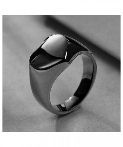 Stainless Steel Heart Signet Rings Wedding Bands| Engagement Ring For Women|Promise Rings For Her Him Size6-12 Black 11 $8.39...