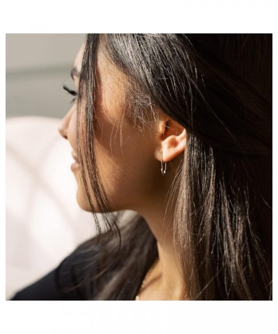 Mini Safety Pin Hoops in Gold, Rose Gold, or Silver | Minimalist, Delicate Jewelry Silver $10.70 Earrings