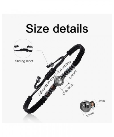 Inspirational Personalized Photo Morse Code Flat Knot Torus Bracelet for Women Men Custom Gifts for Any Occasion Sister $12.5...