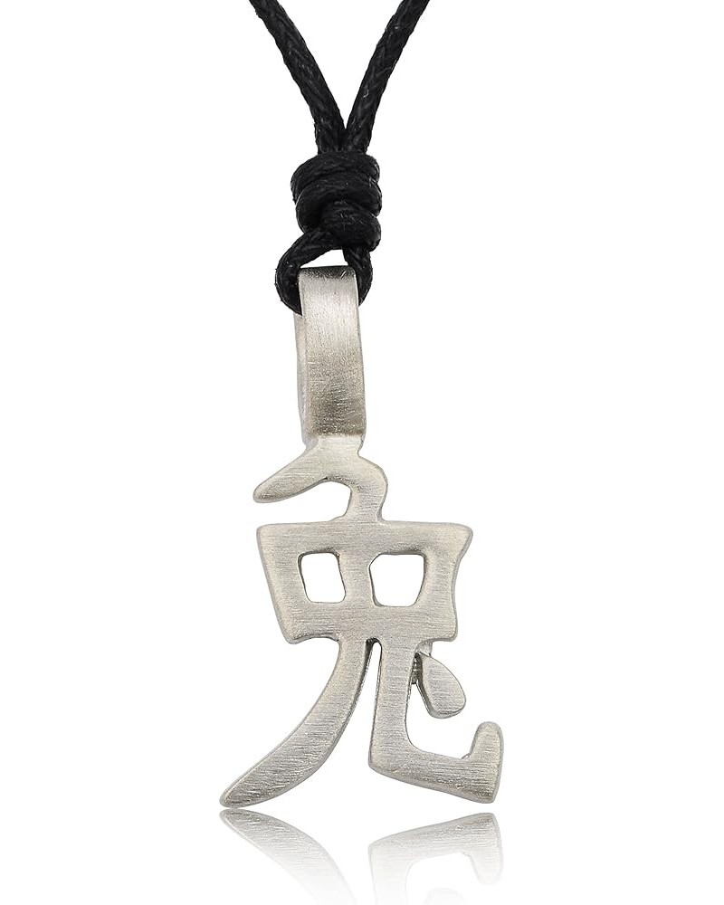 Zodiac Chinese Text Silver Pewter Charm Necklace Pendant Jewelry Rabbit-Cotton $7.14 Necklaces