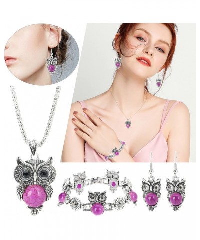 4 PCS Set Rings Earrings Necklace Bracelet for Women Water Drop Fashion Simple Design Four-piece Jewelry Sets Z05 Purple One ...