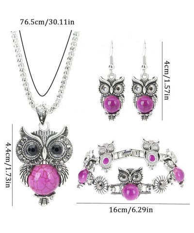 4 PCS Set Rings Earrings Necklace Bracelet for Women Water Drop Fashion Simple Design Four-piece Jewelry Sets Z05 Purple One ...