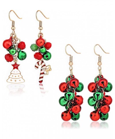 Christmas Earring Set Jingle Bell Drop Dangle Earrings Holiday Party Gift for Women Girls Style B $8.39 Earrings