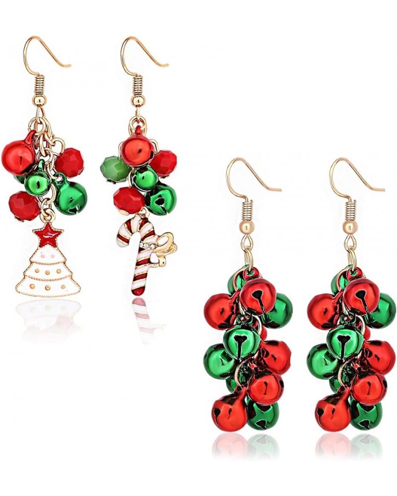 Christmas Earring Set Jingle Bell Drop Dangle Earrings Holiday Party Gift for Women Girls Style B $8.39 Earrings