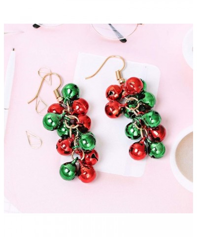 Christmas Earring Set Jingle Bell Drop Dangle Earrings Holiday Party Gift for Women Girls Style B $8.39 Earrings