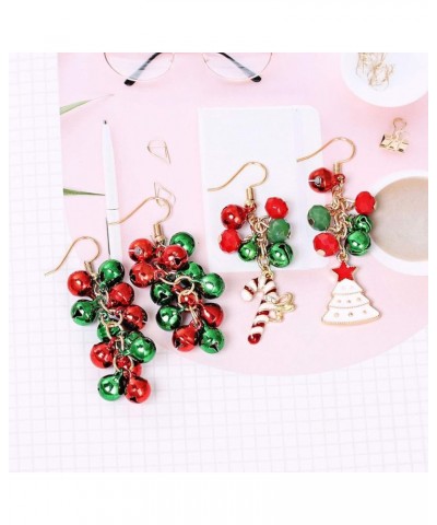 Christmas Earring Set Jingle Bell Drop Dangle Earrings Holiday Party Gift for Women Girls Style B $8.39 Earrings