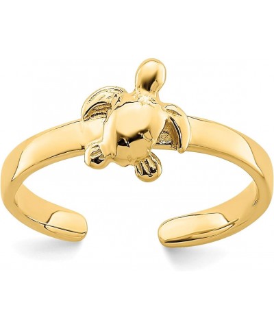 14k Yellow Gold Polished Sea Turtle Toe Ring $69.23 Body Jewelry