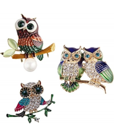 Sweater Pin Vintage Owl Brooch Rhinestone Animal Pins Individually Wrapped Women Sweater Coat Corsage Accessory Pins Women Dr...