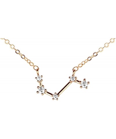 Gold Crystal Zodiac Necklace Constellation Jewelry Birthday Gift Sorority Sister Gift Aries $14.34 Necklaces