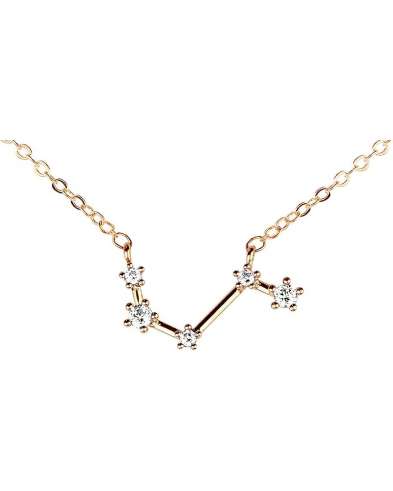 Gold Crystal Zodiac Necklace Constellation Jewelry Birthday Gift Sorority Sister Gift Aries $14.34 Necklaces