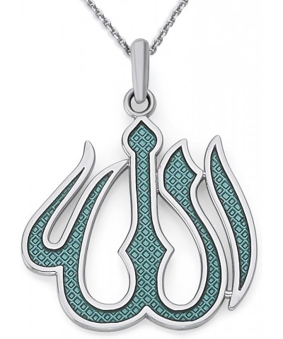 Allah Pendant Necklace in Sterling Silver, Made in America 16" Necklace $33.59 Necklaces