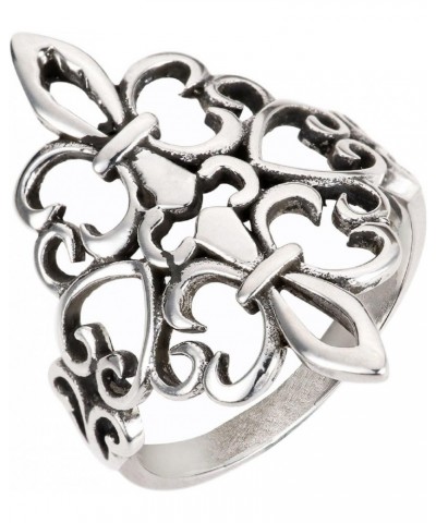 925 Sterling Silver Noble Fleur De Lis Ring (Sizes 4-15) $15.33 Rings