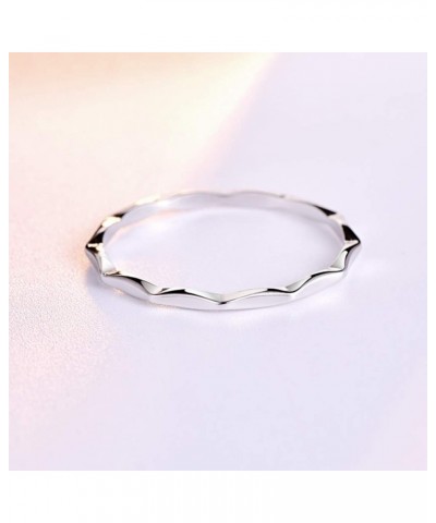 2MM 925 Sterling Silver Stacking Rings Minimalist Thin Ring Eternity Wedding Bands for Women Size 6-10 7.5 SILVER-02 $9.34 Rings