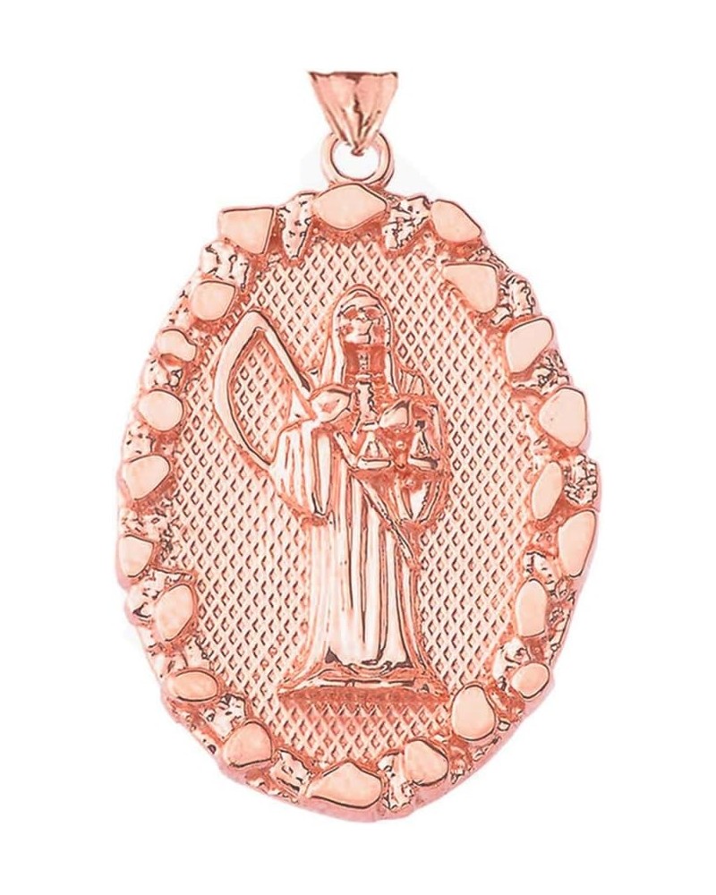 Skeleton Jewelry Certified 14k Gold Santa Muerte Nugget Pendant Rose Gold $221.45 Necklaces