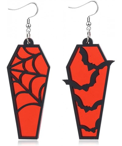 Spooky Ghost Pumpkin Earrings Halloween Cherry Earrings Funny Acrylic Candy Corn Earrings Cute Orange Pumpkin Spooky Ghost Sk...