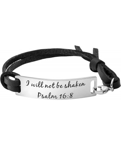 Religious Bracelets for Women Inspirational Christian Gifts for Her Christmas Personalized Scripture Birthday Leather Strap B...