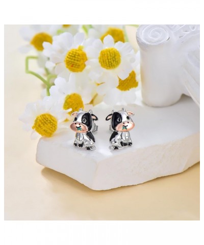 Animal Stud Earrings Cow Stud Earrings $16.45 Earrings