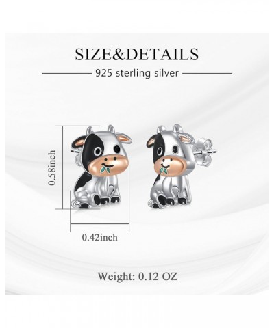 Animal Stud Earrings Cow Stud Earrings $16.45 Earrings