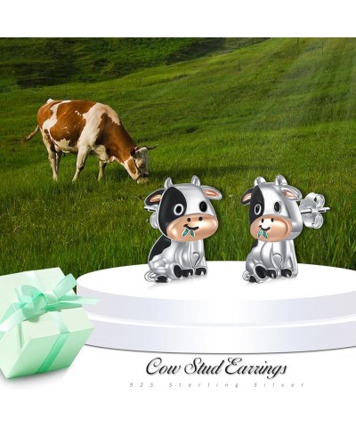 Animal Stud Earrings Cow Stud Earrings $16.45 Earrings