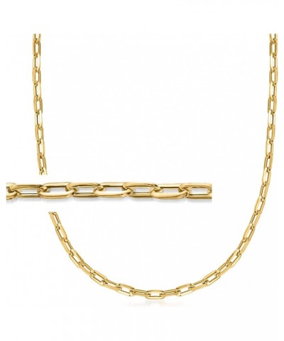 Italian 14kt Yellow Gold Paper Clip Link Necklace 18 Inches $188.36 Necklaces