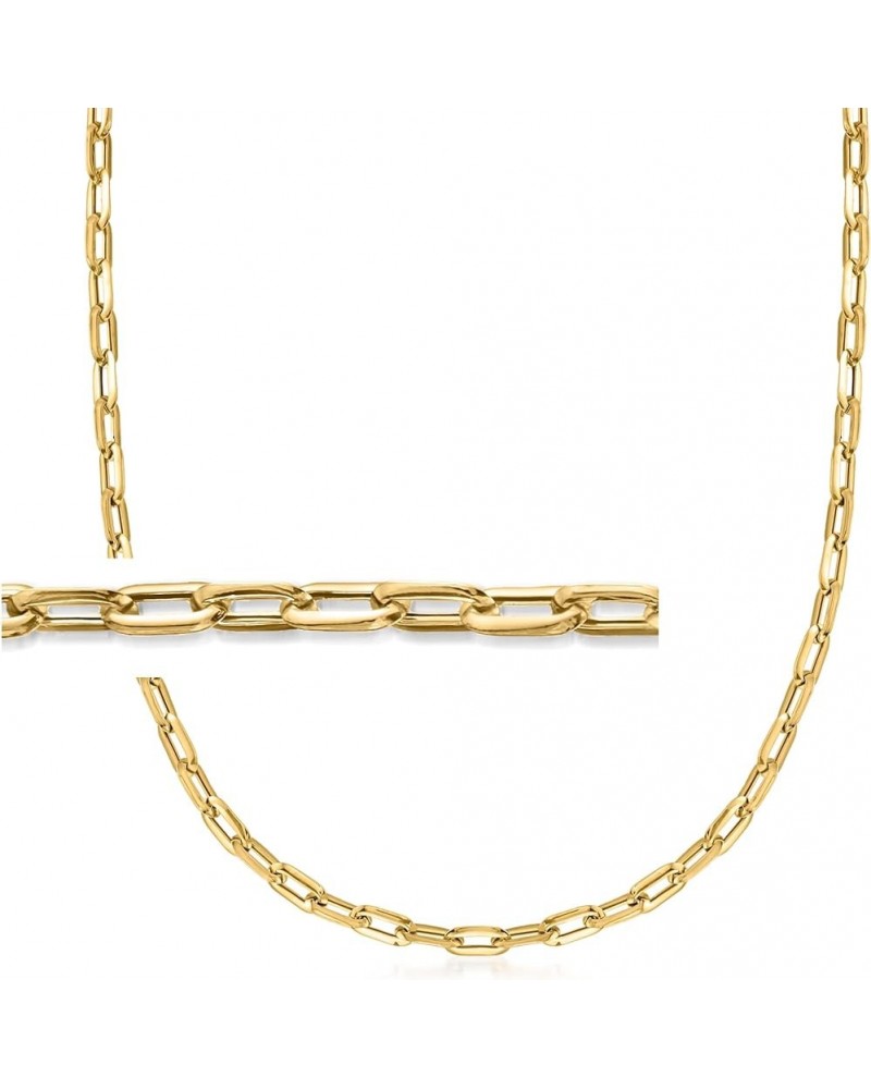 Italian 14kt Yellow Gold Paper Clip Link Necklace 18 Inches $188.36 Necklaces