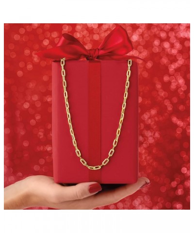 Italian 14kt Yellow Gold Paper Clip Link Necklace 18 Inches $188.36 Necklaces