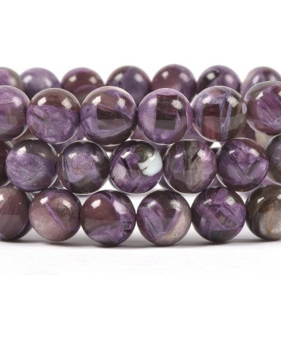 Gem Semi Precious Gemstone 8mm Round Beads Stretch Bracelet 7 Inch Unisex Purple Mica $10.44 Bracelets