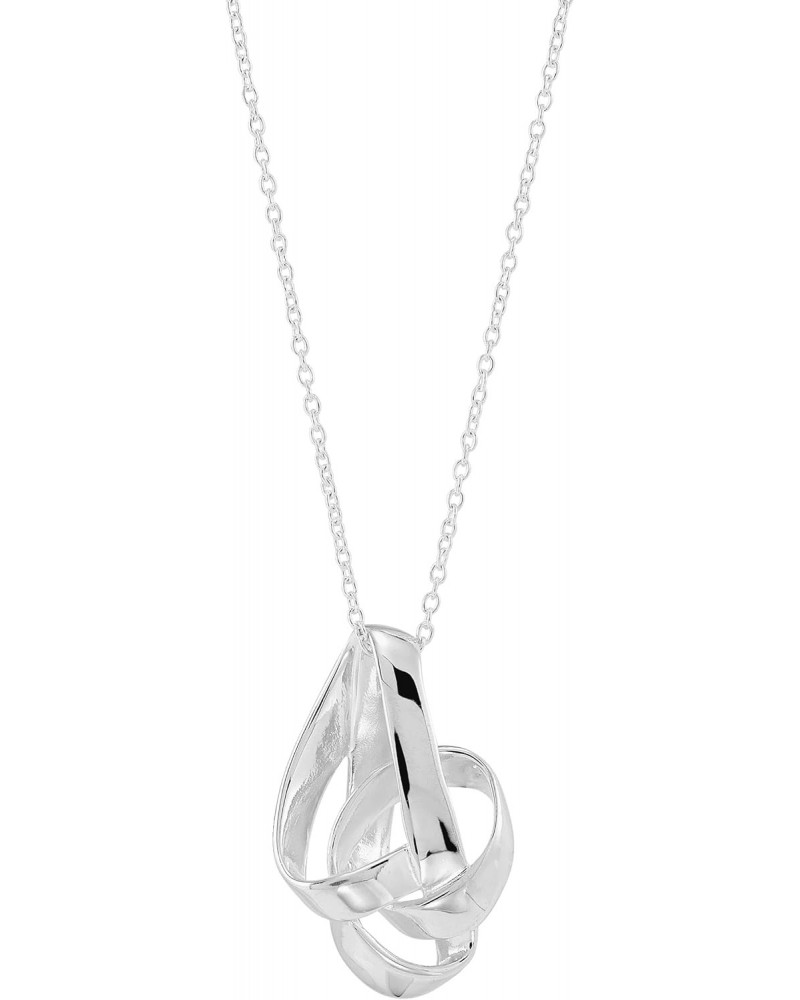 'Tied Up' Pendant Necklace in Sterling Silver, 16" + 2 $24.00 Necklaces