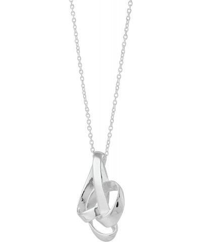 'Tied Up' Pendant Necklace in Sterling Silver, 16" + 2 $24.00 Necklaces